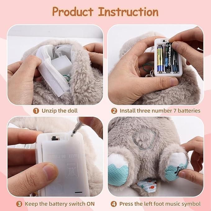 LullaBear: Rhythmic Breathing & Soothing Sound Plush Toy