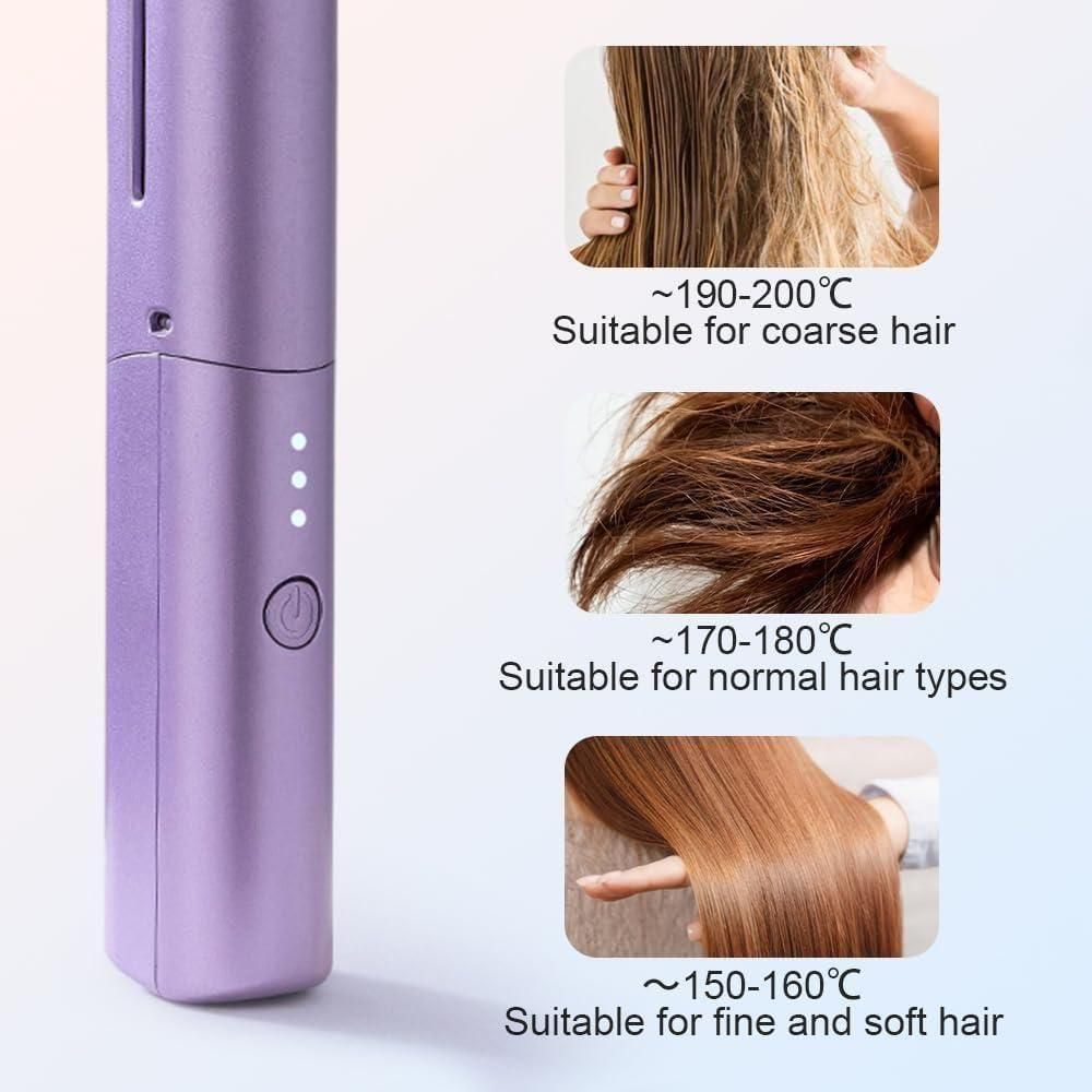 Meneflix™ Pocket Stylist: Cordless Rechargeable Mini Hair Straightener